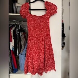 Reformation Red Floral Blouse